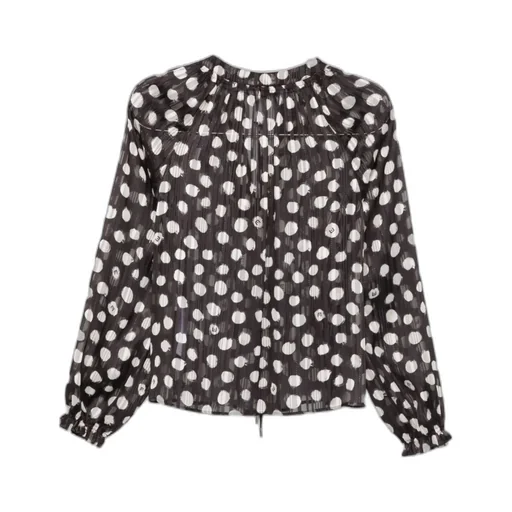 Polka-Dot Print Blouse