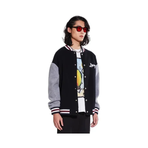 Vintage Woolen Cloth Embroidered Baseball Coat