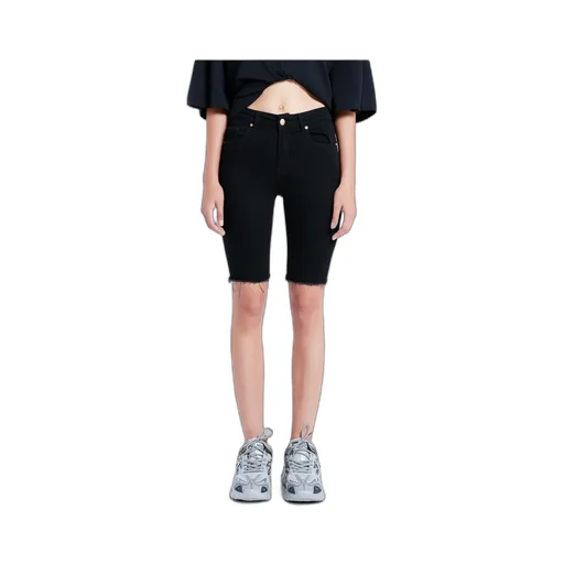 Logo Slim Denim Shorts
