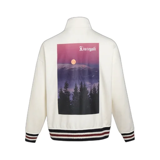 Long-Sleeved Logo Casual Jacket