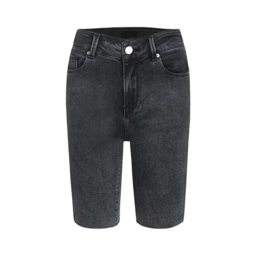 Trim Rough Rimmed Riding Denim Shorts