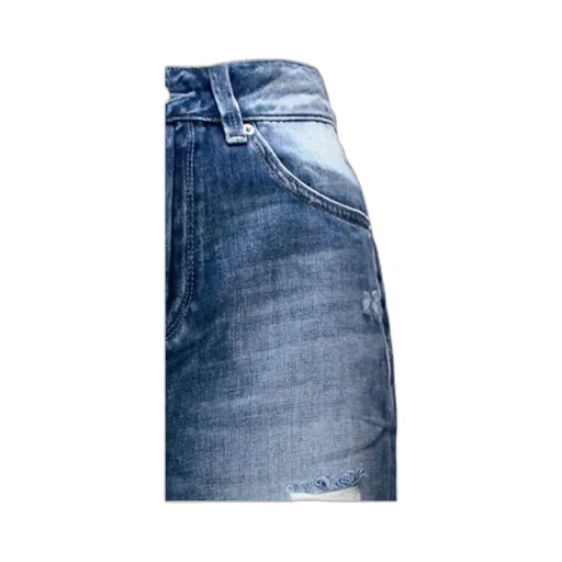 Faded Imitation Denim Trousers