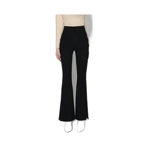 Split High-Rise Flared Jeans