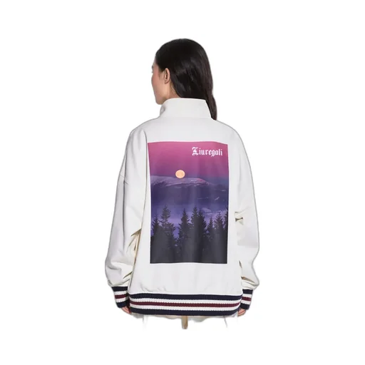 Long-Sleeved Logo Casual Jacket
