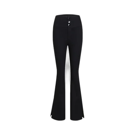 Split High-Rise Flared Jeans