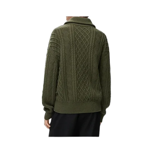 Zip-Up Sweater In Wool