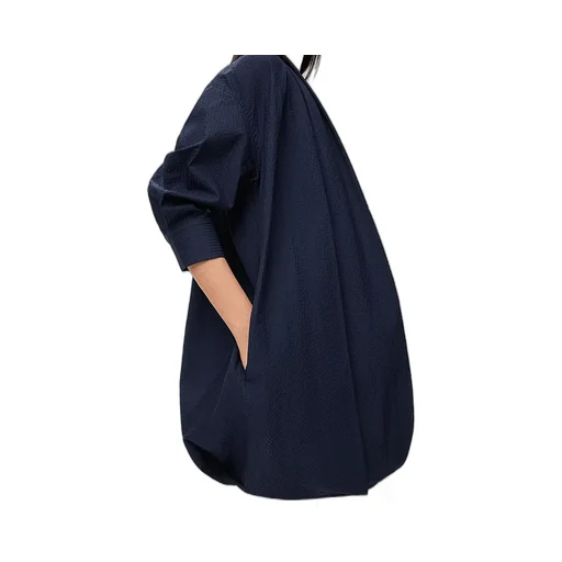 Pinstripe Draped Dress