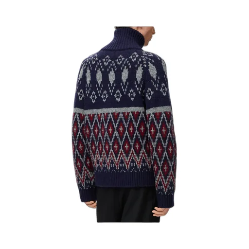 Geometric Jacquard Cardigan