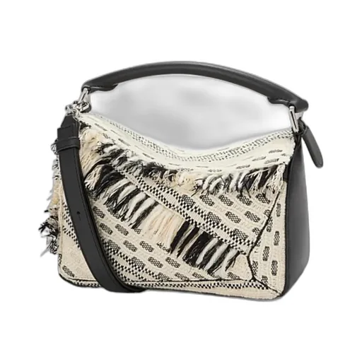 Small Woven Puzzle Shoulder Bag