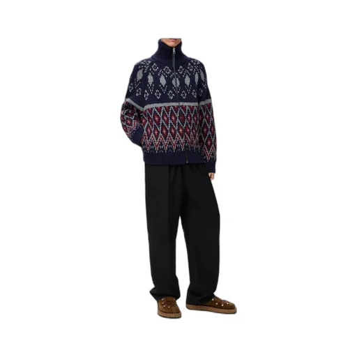 Geometric Jacquard Cardigan