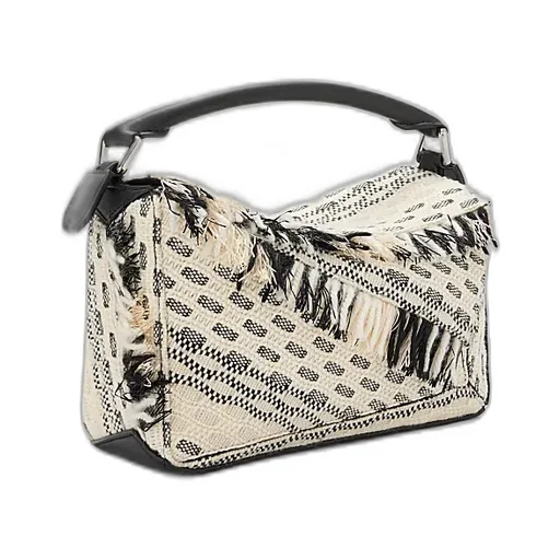 Small Woven Puzzle Shoulder Bag