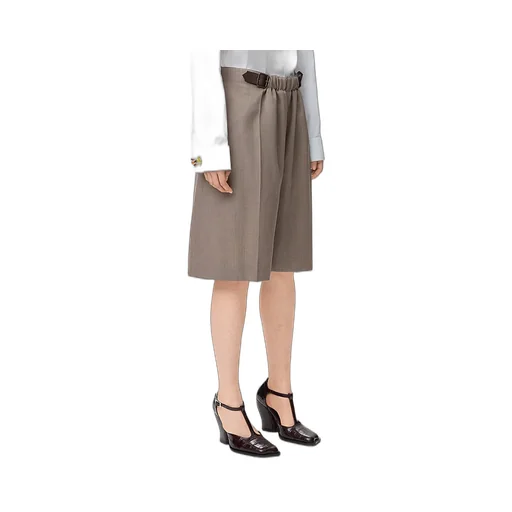 Pressed Crease Belted Shorts