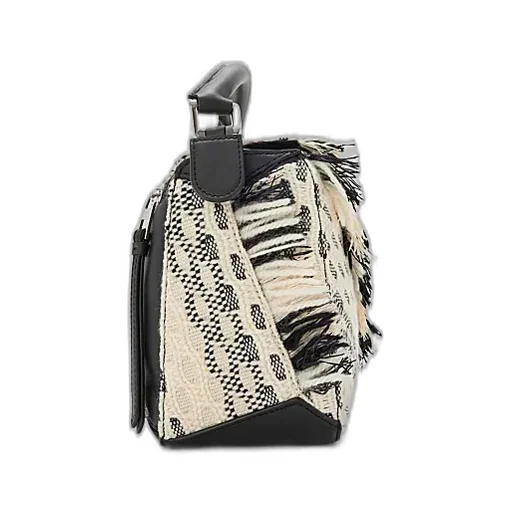 Small Woven Puzzle Shoulder Bag