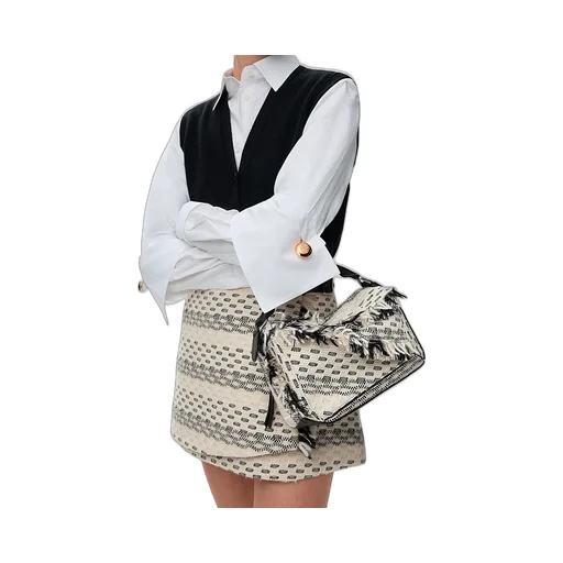 Small Woven Puzzle Shoulder Bag