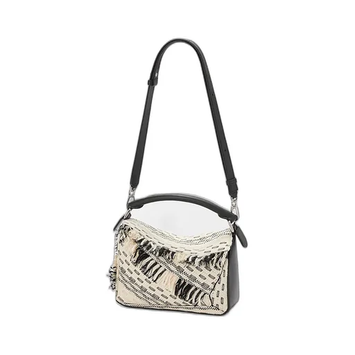 Small Woven Puzzle Shoulder Bag