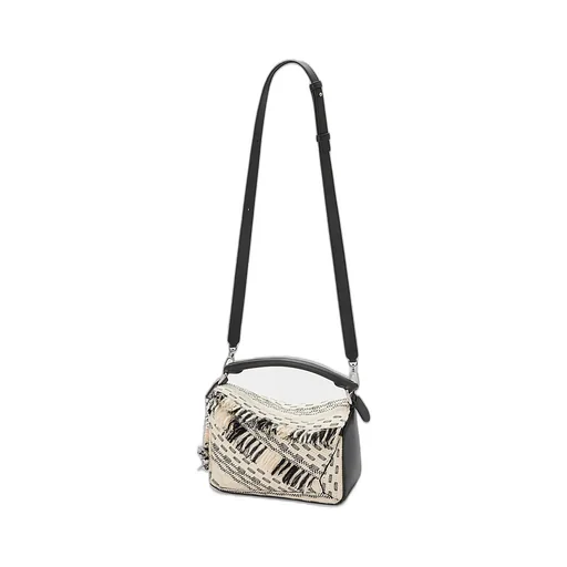 Small Woven Puzzle Shoulder Bag
