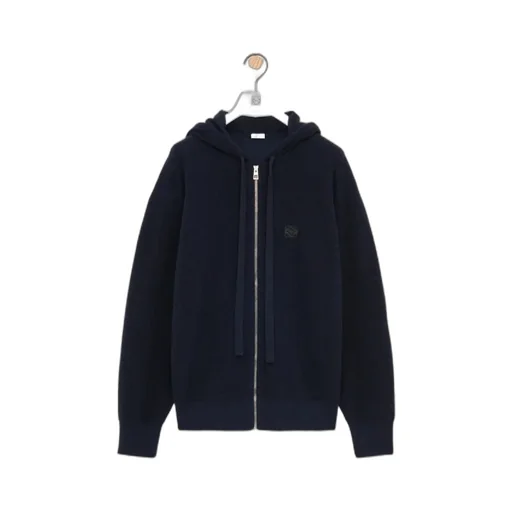 Anagram Zip-Up Hoodie In Wool