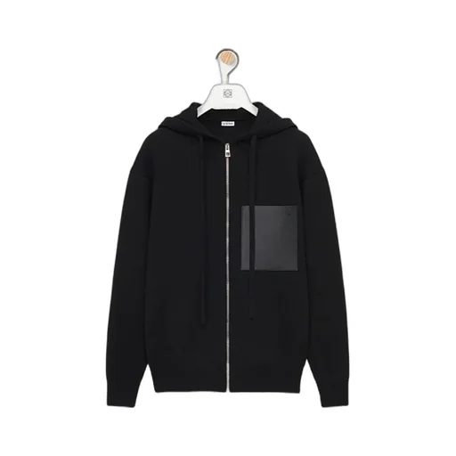 Zip-Up Hoodie In Wool