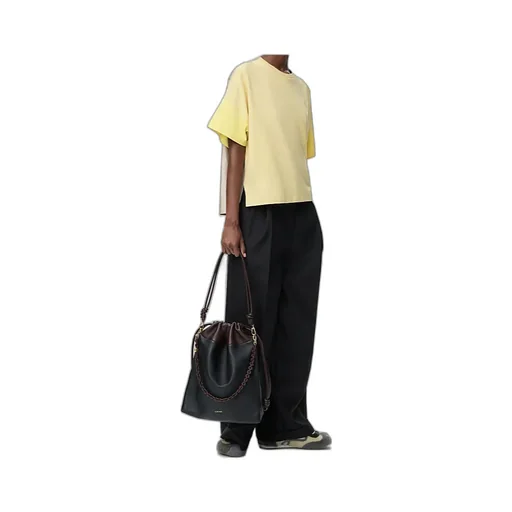 Anagram-Embroidered Panelled T-Shirt
