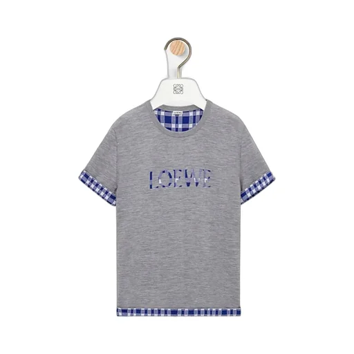 Logo-Detail Checked T-Shirt