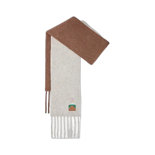 Acrobat Embroidered Fringed Scarf