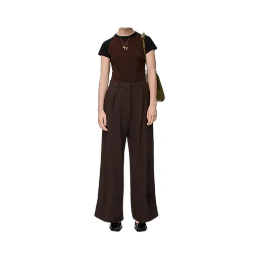 Straight Leg Pleated Pants