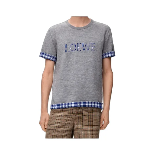 Logo-Detail Checked T-Shirt
