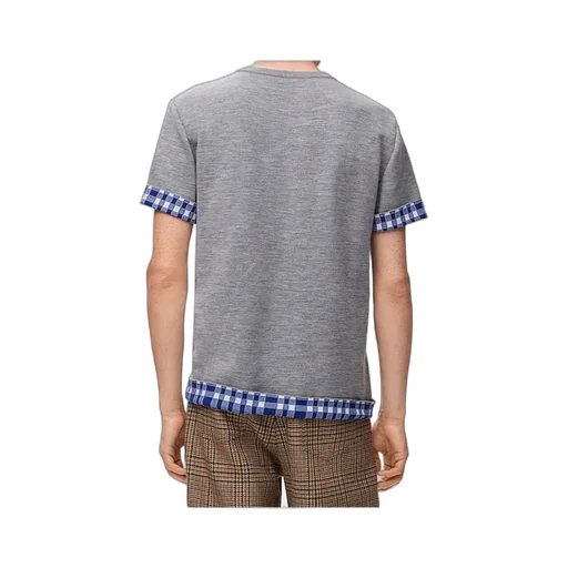 Logo-Detail Checked T-Shirt