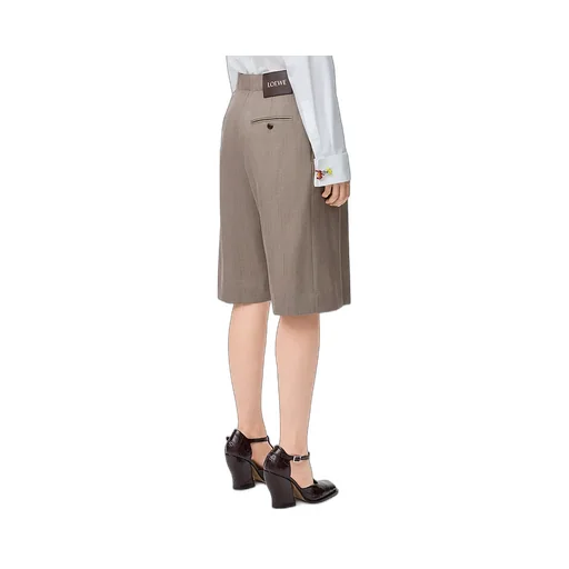 Pressed Crease Belted Shorts