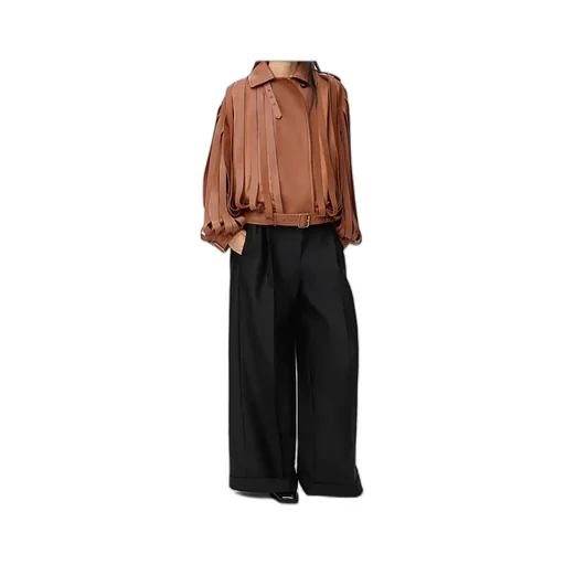 Pleated-Cuffed Trousers