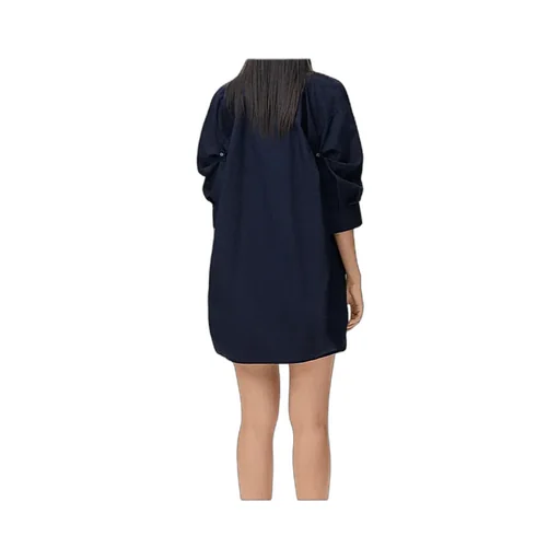 Pinstripe Draped Dress
