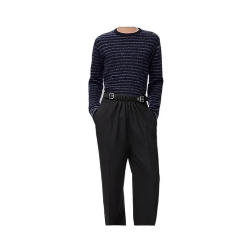 Blurred Effect Striped Jumper