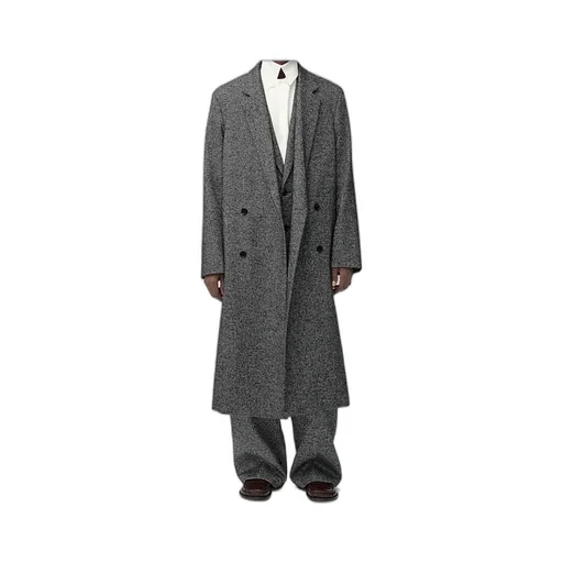 Double-Breasted Mid-Length Coat