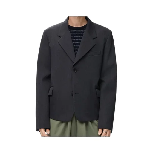 Single-Breasted Gabardine Jacket