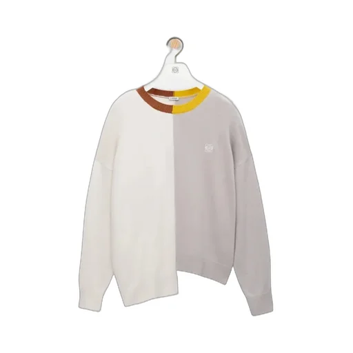 Colour-Block Asymmetric Sweater