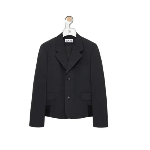 Single-Breasted Gabardine Jacket