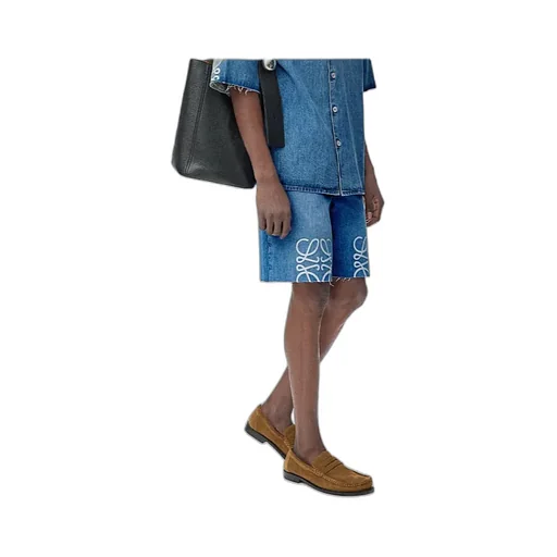 Anagram Frayed Denim Shorts