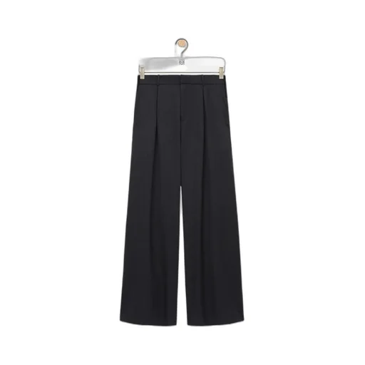 Mid Waist Gabardine Trousers
