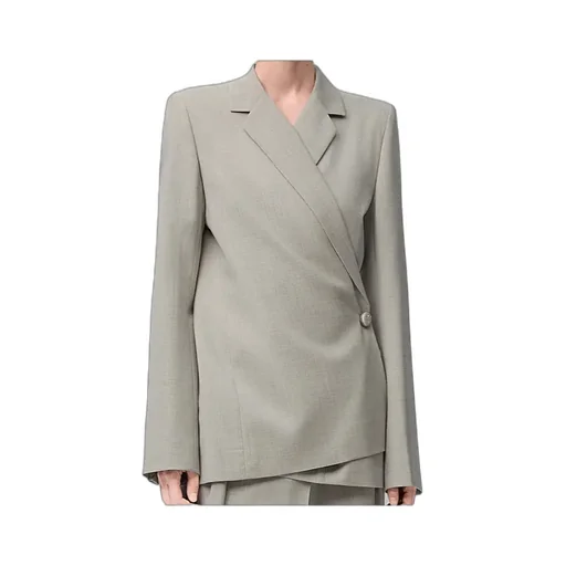 Asymmetrical Single-Button Jacket