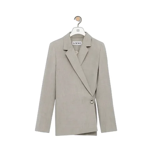 Asymmetrical Single-Button Jacket