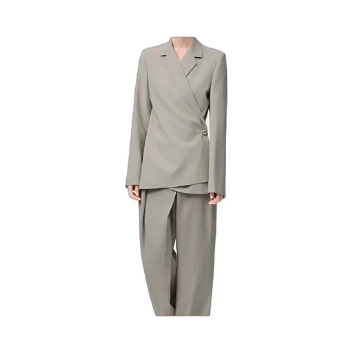 Asymmetrical Single-Button Jacket