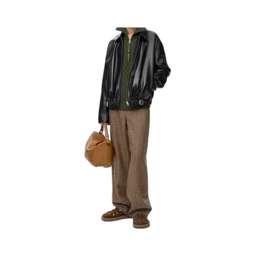 Collared Belted Zip-Up Jacket