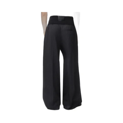 Mid Waist Gabardine Trousers