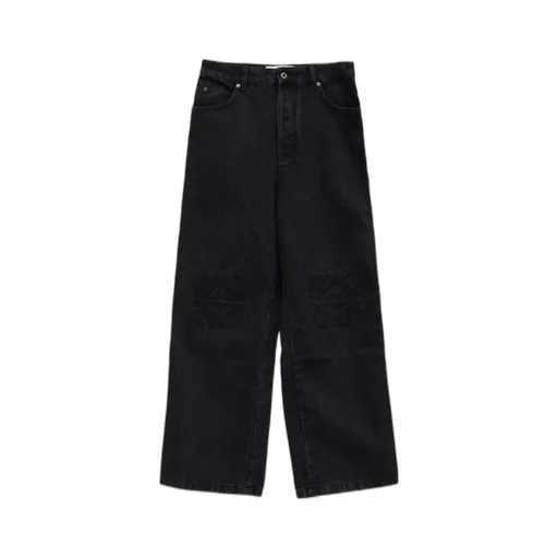 Logo-Embroidered Cotton Jeans