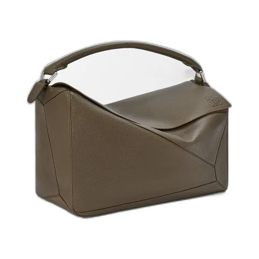 Large Puzzle Leather Tote Bag