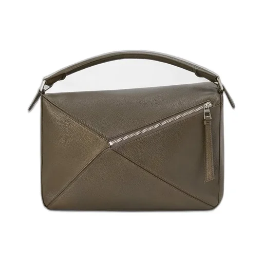 Large Puzzle Leather Tote Bag