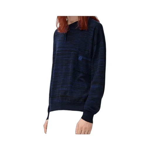 Lapel Long Sleeve Sweater