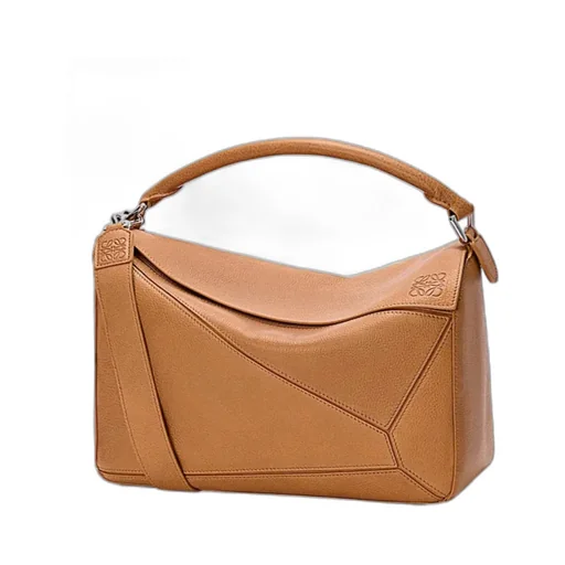 Large Puzzle Leather Tote Bag
