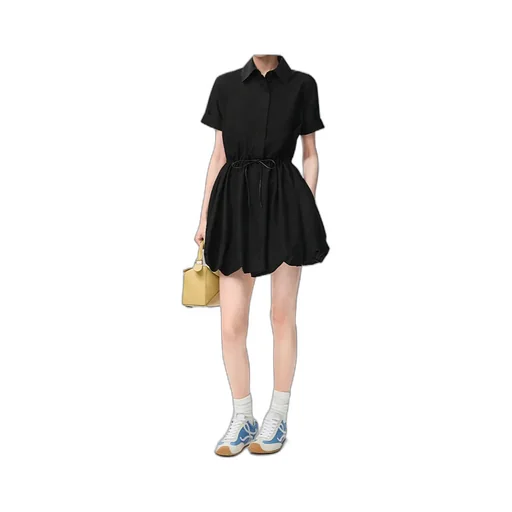 Drawstring Shirt Dress