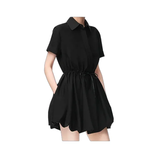 Drawstring Shirt Dress